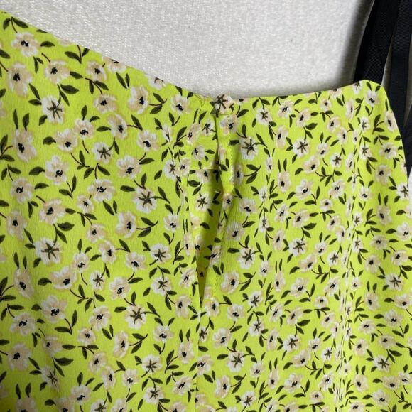 Topshop Sleeveless Floral Square Neck Drop Waist Midi Dress Tie Strap Size 8 - Picture 11 of 14